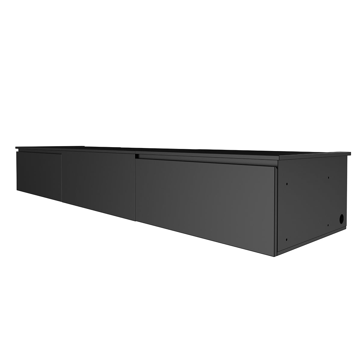 Shore 100-120" Black Motorized Laser TV Flat Pack Cabinet