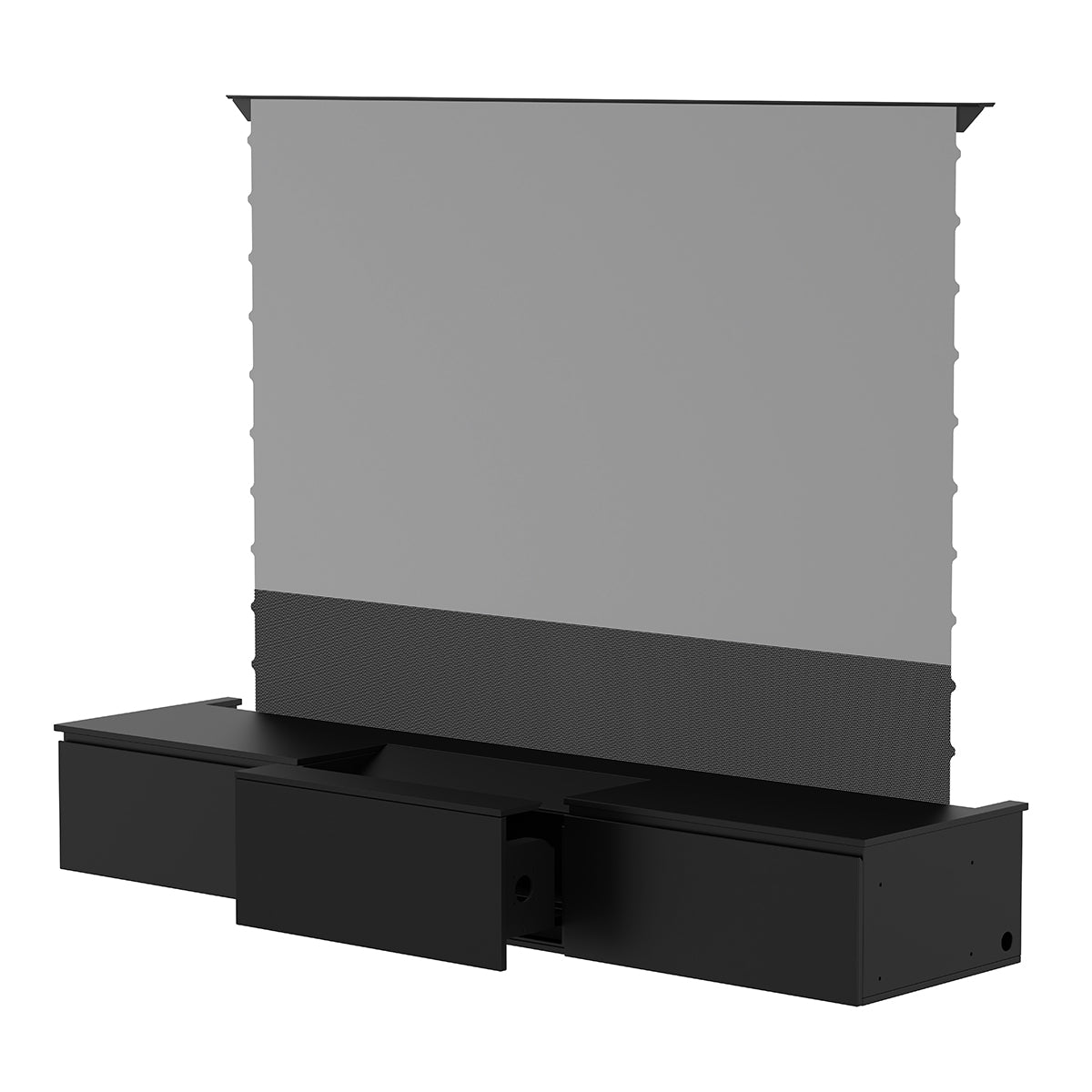Shore 100-120" Black Motorized Laser TV Flat Pack Cabinet