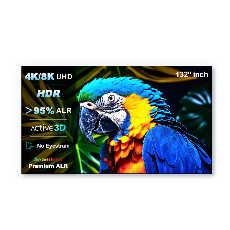 132 Inch Shore Seamless Lenticular 4K UST ALR Projector Screen