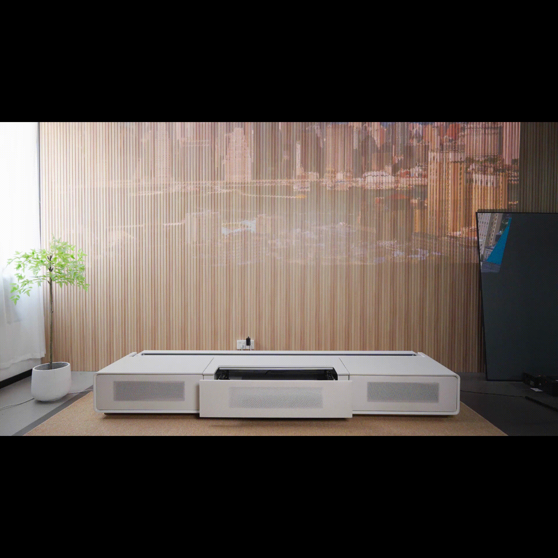 Shore ROLATV Rollable Laser Matte TV Cabinet (Pre-assembled)