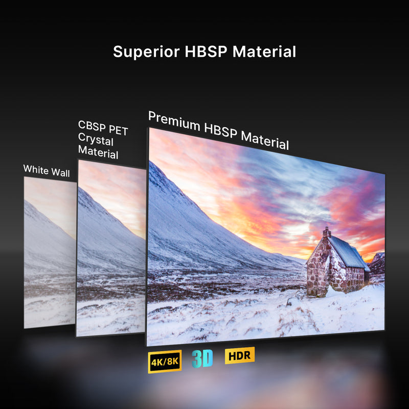 132 Inch Shore Seamless Lenticular 4K UST ALR Projector Screen