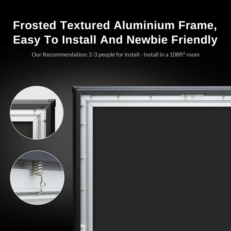 100''-120'' Shore Black Series ALR/CLR Ultra Short Throw Projector Screen