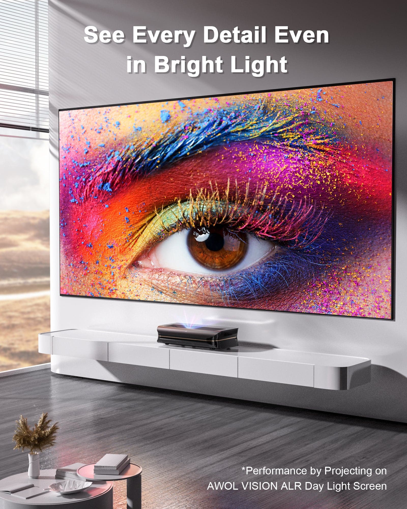 AWOL Vision LTV-3500 Pro 4K Ultra Short Throw Laser Projector 3500 Lumen