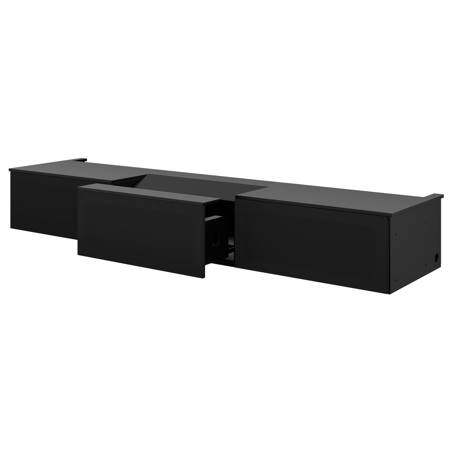 Shore 100-120" Black Motorized Laser TV Flat Pack Cabinet