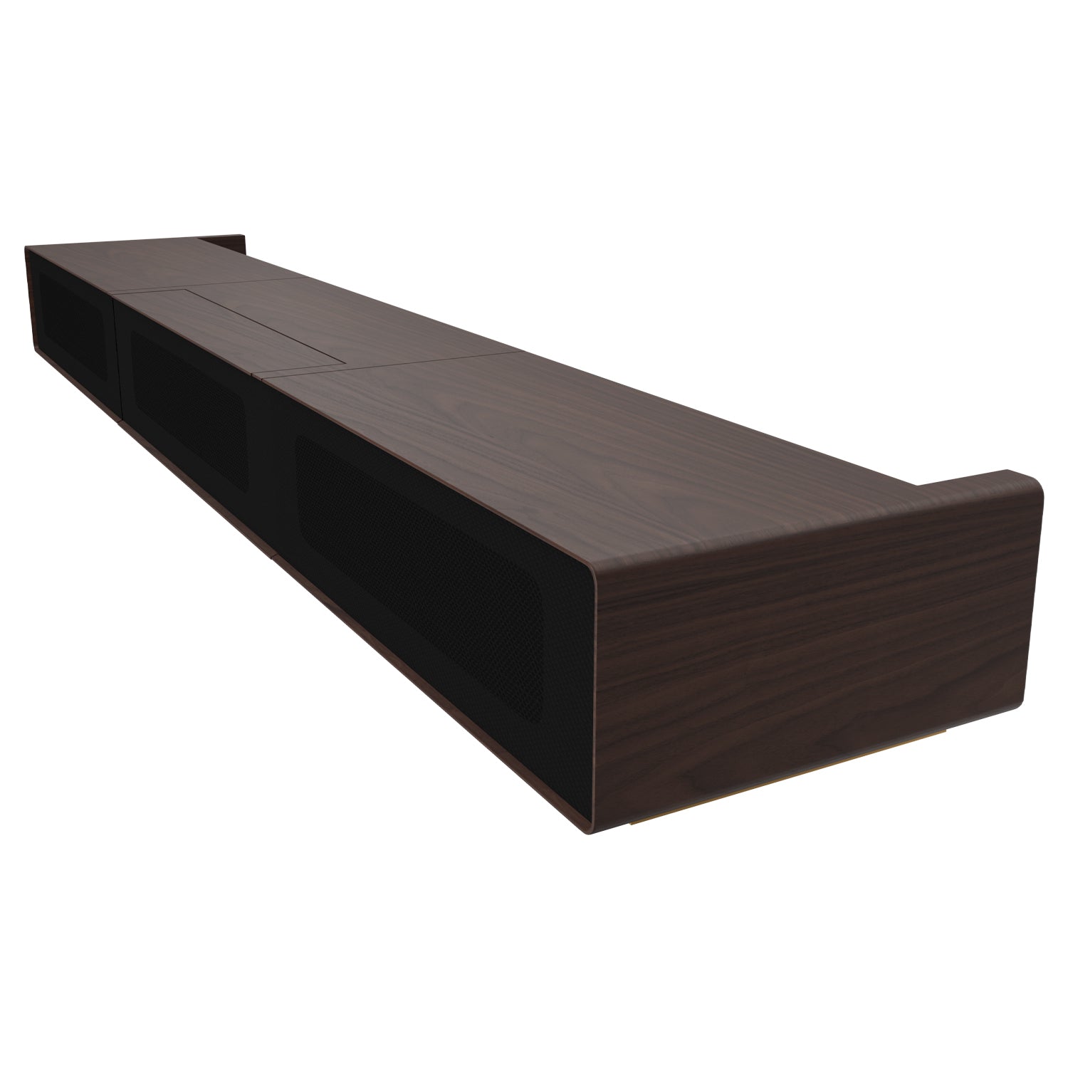 Shore Walnut Matte Motorized UST Laser TV Cabinet (Pre-assembled)