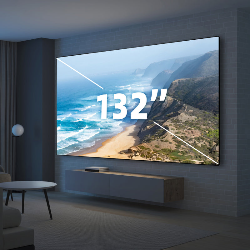 132 Inch Shore Seamless Lenticular 4K UST ALR Projector Screen