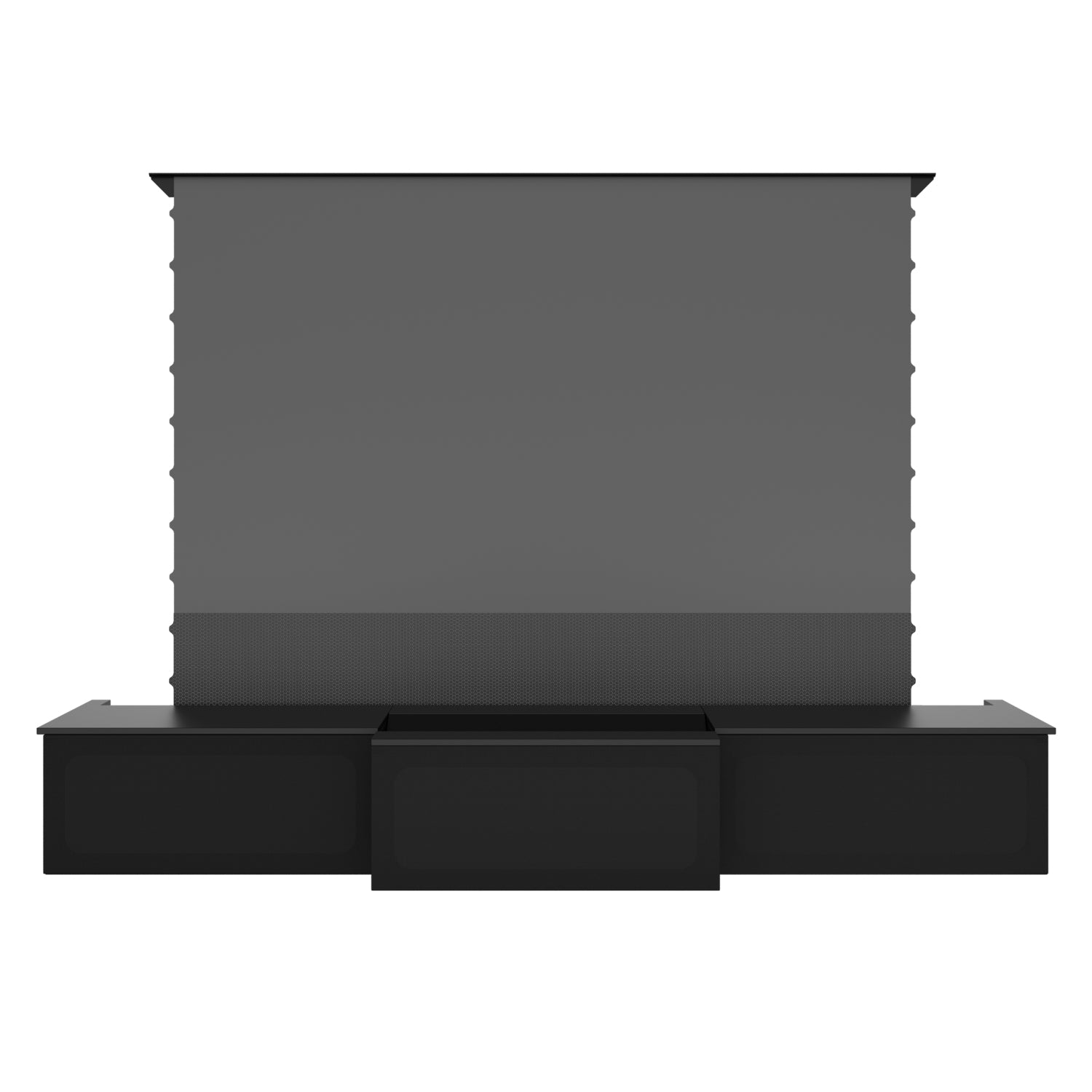 Shore 100-120" Black Motorized Laser TV Flat Pack Cabinet