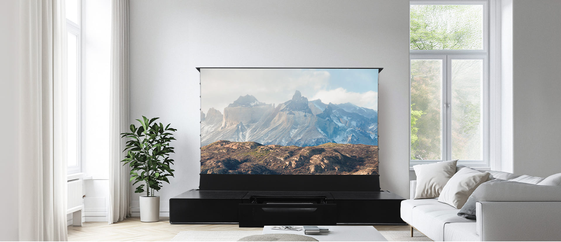 Shore ROLATV Rollable Laser TV Cabinet Bundle | Premium Home
